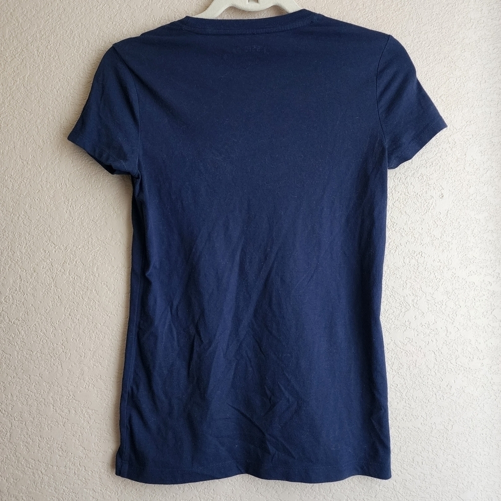 Aeropostale Women's Navy Blue Graphic Short Sleeve Tee Size M - Picture 7 of 11